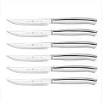 HENCKELS 6 Piece Premium Stainless Steel Serrated Steak Knife Set 4.5 inches - Ultra Sharp Blades, Dishwasher Safe, Kitchen Cutlery Chef Set