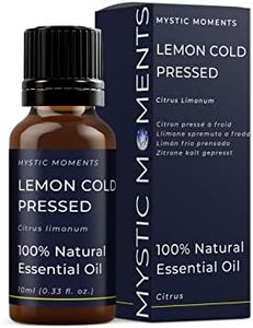 Mystic Moments | Lemon Cold Pressed Essential Oil 10ml - Natural Oil for Diffusers, Aromatherapy & Massage Blends Vegan GMO Free