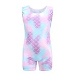 Girls Leotards for Gymnastics Outfits Sparkle Kids Long Sleeve One-Piece Colorful Dancewear Bodysuit Size 6-7,8,10-12,14-16(Color Scale,8)