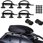 ATNVIDSG Roof Box U-Bolt Clamps/Roof Rack Clamps car Truck Universal Stainless Steel U Brackets Installation Accessory 85mm Inside Width, with 8 Lock Nuts, 2 Straps Cargo Box mounting Bracket (4PCS)