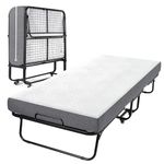 Gunuss Folding Bed (Including 13 cm Thick Memory Foam Mattress), Folding Guest Bed, Adult 90 x 200 cm, Metal Folding Frame, Reinforced Metal Grid, Load Capacity 250 kg