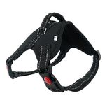 Eagle Pets Dog Harness | No Pull Dog Belt | Reflective Dog Vest Oxford Fabric | Soft Padded Easy Control Dog Chest Belt | No More Pulling Or Choking | for Large Medium Small Dogs (Medium, Black)