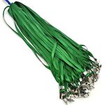 Bird Fiy Green Lanyards Clip 50 Pack 17" Lanyard with Clip Badge Lanyard Bulk Neck Flat lanyards for Badge Holders