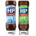 Brown Sauce Bundle with HP Top Down Brown Sauce 450g and HP Fruity Sauce Top Down 470g (2 Pack)