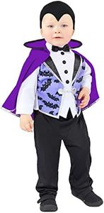 amscan 9914744 Costume da vampiro da vampiro per bambini, stile gotico, per Halloween, 18-24 mesi