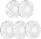 Aroha Safety Pro Combination Smoke & Carbon Monoxide Alarm - 10 Year Battery - Smoke & Carbon Monoxide Detector - Fire Alarm, CO Detector - 5 set