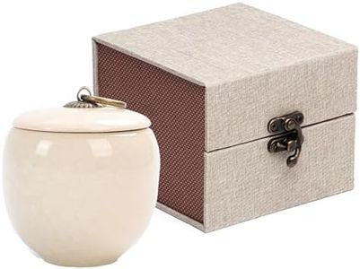 Handicrafted Ceramics Mini Pet Urns, Cremation Urns Ceramics Memorial Ashes Urn, Ashes Keepsake Memorial Ashes Holder, Pet Coffin, Beautiful Ashes Keepsake, Sealed Ceramic (White)