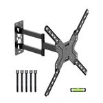 NETMEO TV Wall Mount, Swivel Tilt Extend TV Wall Bracket for Most 26-60 inch Curved Monitor and Plasma TVs up to 66 lbs, Adjustable Heavy Duty Wall Mount, Max VESA 400x400mm