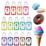 Food Colouring - 14 Colours x 10ml Vibrant Food Colouring Liquid Set, Food Grade Tasteless Food Dye, Concentrated Food Colour for Cake Decorating, Baking, Icing, Fondant, Cookies, Macaron, Easter Egg