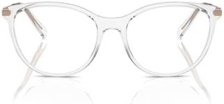 A|X ARMANI EXCHANGE Women's AX3078 Cat Eye Prescription Eyewear Frames, Shiny Crystal/Demo Lens, 53 mm