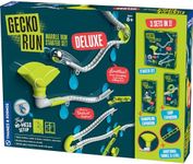 Gecko Run Marble Run Deluxe Starter Set by Thames & Kosmos – Vertical Marble Run w/Flexible Tracks, Loop & Trampoline Tricks, Fast, No-Mess Setup, Residue-Free Nano-Adhesive Pads for Creative Play