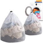 Delicates Wash Bag Laundry Lingerie Bra Washing Pack Set Clothes Case 2Pcs (L)