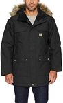 Carhartt Men's Quick Duck Sawtooth Parka Coat, Black, L Regular