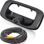 EWAY Tailgate Handle Backup Camera for 1999-2007 Chevy Silverado GMC Sierra 1500 2500 3500 HD Classic Tailgate Reversing Rear View Back Up Camera RCA Plug, Replaces# 15228539, GM1915105, GM1916102