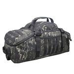 Greencity Travel Duffel Bag for Weekend Overnight Bag Waterproof Small Large for Men Women 25L 42L 68L, Black Camo, 68L,(27x14x11)Inches