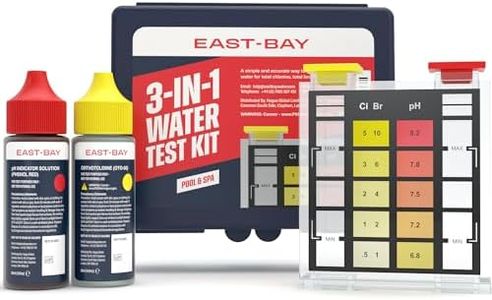 East Bay 3-in-1 Water Test Kit for Swimming Pools & Spas | Water Chemical Test Kit for pH, Chlorine and Bromine