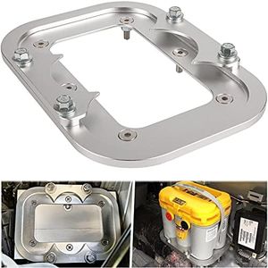 Billet Aluminum Battery Pallet - Trunk Battery Hold Down Bracket Perfectly Compatible with Racing Trunk Optima Batteries Tray Blue Yellow Red Top 34M D34M D34 D34/78 34 34/78