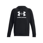 Under Armour Men's Rival Fleece Logo Hoodie, (001) Black / / White, X-Small