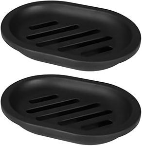 Topsky Soap Dish for Shower, 2pcs Soap Dishes Soap Savers for Bar Soap, Soap Bar Holder Shower with Drip Tray, Plastic Soap Holders with Drain for Kitchen Sink, Easy to Clean, Keeps The Soap Dry
