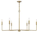 Savoy House 1-2221-6-322 6 Light Chandelier-25 inches Tall by 42 inches Wide, Warm Brass Finish