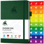 Clever Fox Planner – Undated Weekly & Monthly Planner for Productivity, Time Management & Goals – Organizer Journal – A5 (Dark Green)