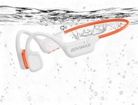 ZOVIMAX Bone Conduction Headphones, Swimming Headphones, Orange-White