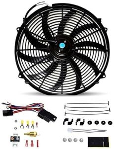 A-Team Performance - 16" Electric Radiator Cooling Fan with Wide S-Curved 10 Blades - Thermostat Kit 3000 CFM Reversible Push or Pull with Mounting Kit (12 Volts)