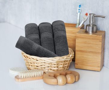 Utopia Towels 8-Piece Towel Set – Gray Cotton Bath Towels