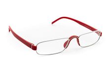 Dr.Harmann's Rectangular Reading Glasses (Red) (CEO +1.75)