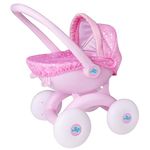 Dream Creations 4 in 1 My First Pram 4 Interchangeable Modes Dolls Pram, Dolls Pushchair, Carry Cot, Travel Seat | Pushchair & Pram Toys For Kids Boys & Girls Ages 18 Months+