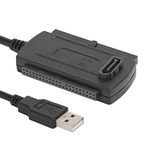 USB to SATA Adapter Cable, 480Mbps USB 2.0 to SATA/PATA/IDE/2.5 3.5 Solid State Drive Adapter Transmission Cable, Support for Windows 2000/ME/XP/Vista/7/OS X System