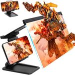 Drumstone 10 ๐๐๐๐๐ ๐พ๐๐๐๐๐๐๐ 12" HD 3D Screen Magnifier for All Smartphones | Foldable Phone Screen Amplifier with Adjustable Stand | Eye Protection Big Display for Movies, Videos