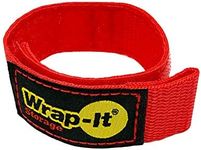 Wrap-It Storage Quick-Strap Cord Wraps, 9 inch (12 Pack) Red - Hook and Loop Strap, Extension Cord Holder Gifts for Boat, Rope, Hose, and Cable Storage and Organization