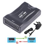 MISOTT Scart to HDMI Converter for TV, Scart to HDMI Adaptor, Scart to HDMI Lead(Power Plug Included)