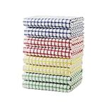 Oeleky Dish Towels for Kitchen 15x26 Inches, Pack of 8 Cotton Kitchen Towels for Drying Dishes, Absorbent Bar Mop Towels (Multi, 15x26 inches)