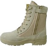 Savage Island Desert Tactical Army Combat Boots Side Zip, Desert, 10 UK