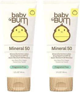 Baby Bum Mineral Sunscreen Lotion | SPF 50 | UVA, UVB Face and Body Protection | Fragrance Free Safe for Sensitive Skin | Travel Size | 3 Ounce | Pack of 2