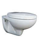 Belmonte Ceramic Wall Hung/Mounted Water Closet/Commode with Seat Cover - White