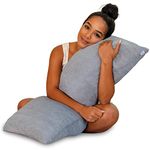 PharMeDoc Body Pillow (Cooling Cover) - Bolster Pillow - Body Pillows for Adults - Pregnancy Pillows for Sleeping, Shredded Memory Foam Pillows - Maternity Pregnancy Must Haves, Long Pillow