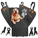 Dog Car Seat Cover for Back Seat, Waterproof Anti-Scratch Back Seat Cover for Dogs with Mesh Window and Storage Pocket, Nonslip Dog Seat Cover for Car, SUV, Trucks