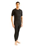 Lux Cottswool Men's Half Sleeves Round Neck Thermal Set_COTT_Half_Sleeve_FSO_TRO_BLK_100_Set