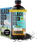 Pure Turkish Sweet Sunnah Black Seed Oil Liquid - 2.26% Thymoquinone Cold-Pressed Black Cumin Seed Oil from Pure Nigella Sativa - First Pressing Blackseed Oil for Immune Support - 16 Oz Glass Bottle