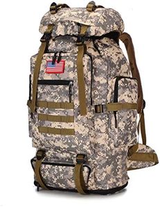 KXBUNQD Waterproof Camping Hiking Backpack 70L/100L Molle Rucksack Large Daypack for Travelling, City Camo, X-Large, Sport
