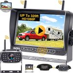 Emmako Backup Camera Digital Wireless and 4.3'' Monitor Kit No Flickers for Car/RV/Truck/5th Wheel/Trailer Guide Lines ON/Off IP68 Waterproof Rear/Side/Front Facing View System Reverse/Driving Use