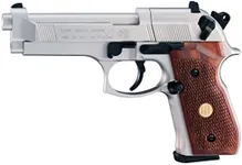 Beretta 92FS, Nickel, Wood Grips ai
