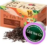 Gya Tea Co Puerh Tea K Cups - Highly Caffeinated Smooth Tea K Cups - Kickstart Day with Tea Pods - Green Tea K Cup Tea Pods Dark Tea Gifts for Tea Lovers