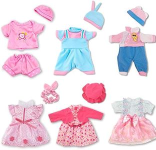 ARTST Doll Clothes,12 inch Baby Doll Clothes[6 Sets](Include 4 Hats + 1 Bowknot ) for 10 inch Dolls /11 inch Baby Dolls/ 12 inch Baby Dolls