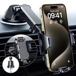 VANMASS 2024 BEST Car Phone Holder [Upgraded Suction & Clip]Rotatable Universal Mobile Phone Mount Dashboard Windscreen Vent Cradle Van Automobile Accessories for iPhone 16 Pro Max 15 14 13 12 Samsung