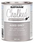 Rust-Oleum Chalked Ultra Matte Paint Multi-Surface DIY Paint for Cabinets, Furniture, Crafts in Grey, 887 mL