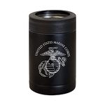 USMC Can Cooler - Insulated Stainless Steel Marine Corps Bottle Cooler - Insulated Marine Corps Drink Cooler | Disabled USMC Vet Owned SMALL Business